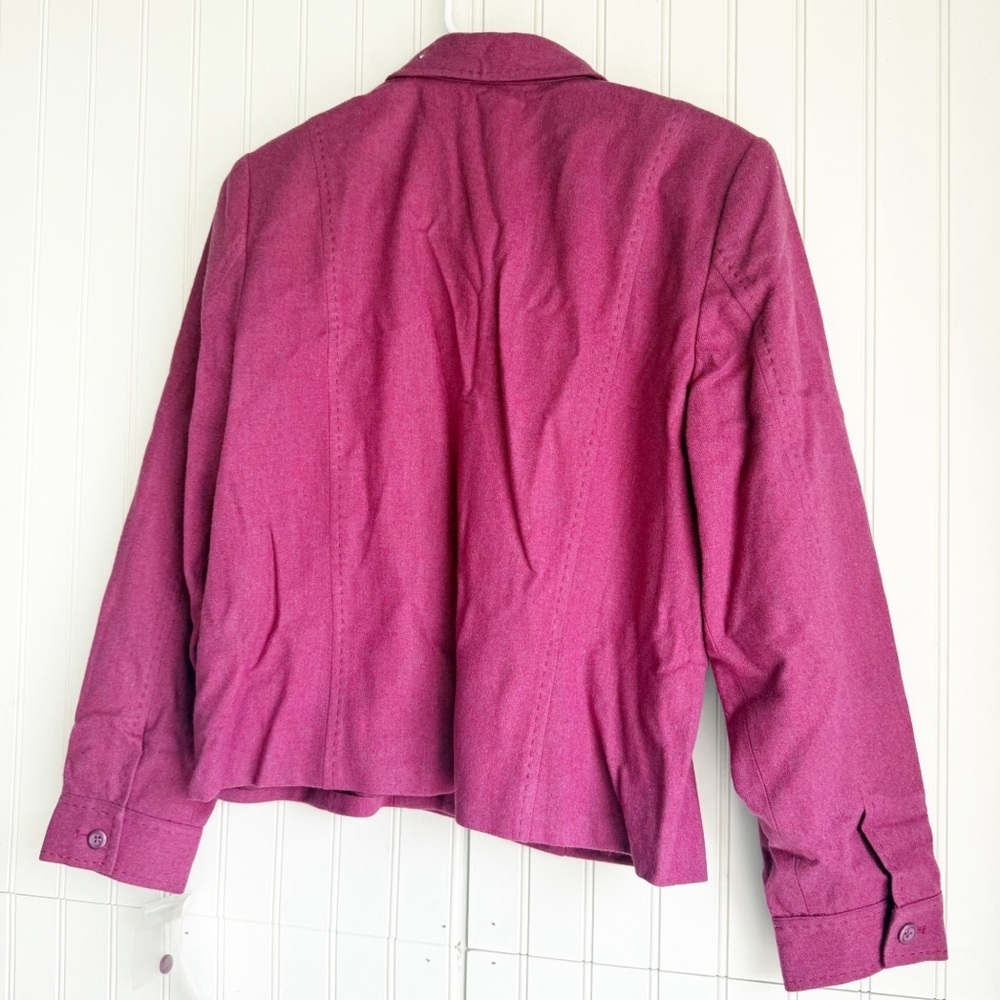 Vintage Pendleton Size 10 Magenta Pink 100% Virgen Wool Jacket NEW! - Picture 7 of 7